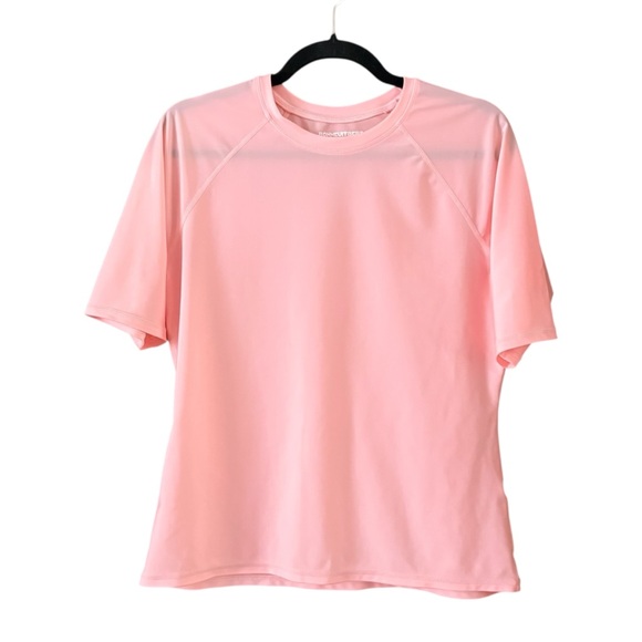 Bonneuitbebe Pink & White Rashguard UPF Short Sleeve Tees Size Large Bundle of 2 - Picture 2 of 9